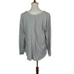 Eshakti  3X Gray White Twist Front Long Sleeve Tunic Top Plus Size Photo 2