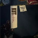 Kut From The Kloth Navy Floral Sheer Sinclaire Button Down Blouse Size Medium Photo 4