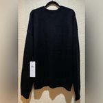 Alo Yoga  NWT Unisex Wool Cashmere New Class Crewneck Sweater Black Size L Photo 7