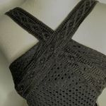 Jodi Kristopher  Black Halter Top Eyelet Lace Dress Size 3 Jr. NWT Photo 3