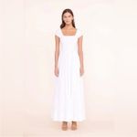 STAUD  Short Sleeve Wells Dress in White 6 Photo 3
