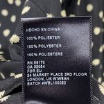 Coincidence & Chance Crop Top S Black Cream Polka Dot LS Mock Neck Blouse Photo 6