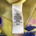 Eliza J Yellow Floral Chiffon Maxi Dress Sleeveless High Low V-Neck Size 4 New Photo 10