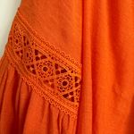 Counterparts  Orange 3/4 Bell Sleeve Pintuck and Crochet Blouse Photo 3