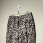Theory  100% Silk Cheetah Leopard Trouser Pants Cuff Hem 6 Photo 3