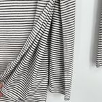 J.Jill Womens Striped Boat Neck Long Sleeve Split Hem Tunic Rayon‎ Shirt Small White Photo 3