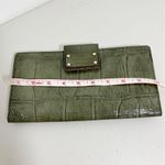 Kate Spade Green Embossed Crocodile Mini Envelope Clutch Photo 7