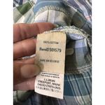 L.L.Bean Patchwork Madras Shirt Womens M Blue Plaid Cotton Button Up Long Sleeve Photo 5