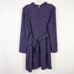 Charles Henry Large Dress Navy Blue Pink Ruffled Shift Above Knee Lined 1248 Photo 1