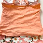 Beachsissi Tankini Swimsuit Floral High Waist Tummy Control Peach Pink M Summer Photo 8