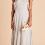 Birdy Grey  Jules Dress Dove Gray Chiffon Maxi Formal Bridesmaid Medium NWT Photo 0
