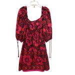 House of Harlow 1960 Shania Fuchsia print puff sleeve mini dress Size Small Photo 5