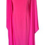 Teri Jon by Rickie Freeman Pink Cape Formal Gown Dress Size 6 Evening Wedding Photo 0
