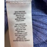 Elie Tahari Blue Cable Knit Puff Sleeve Sweater Size L Photo 6