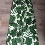 Alice + Olivia White Tropical Leaves print Pants Small Photo 3