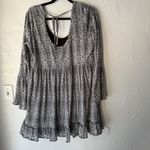 Sea Gypsies ‎ Dress Womens Medium Long Sleeve Boho Mini Ruffle Hem Tie Back Photo 3