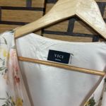 VICI  White Floral Satin‎ Wrap Style Dress Size Small Photo 6