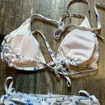 Floral Blue and White Bikini Set Size XXS Photo 6