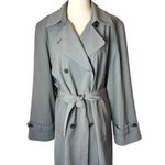 Talbots  Coat Women 10 Gray Double Breasted Belted Trench Jacket Outerwear Preppy Photo 0