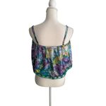 YITTY Fabletics Lizzie Multicolor Logo Silky Tank Top Size Medium Purple Photo 7