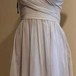 Ann Taylor Straples Light Gray Heart Shape Neckline Empire Waist Mini Dress SZ 2 Photo 0