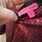 Betsey Johnson  | Wine Burgundy Sequin | Shift Half Sleeve Dress Size 4 Photo 6