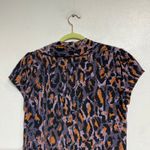 Classiques Entier  Leopard Print Silk Ruffle Blouse Sz S Photo 8