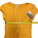 Velvet Golden Yellow Torch Long Fitted Dress Size Large NEW Photo 5