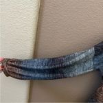 Farmers Market Peplum Sweater Stripe Ombré Fall Winter Romantic Long Sleeve Blue Size L Photo 4