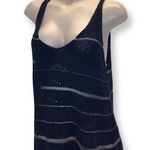 Junior Collection Black Shimmery Size 12 Sleeveless Knitted Cover Up Top. New Photo 0