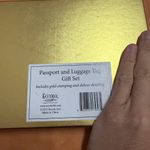 Eccolo Blush and Gold Passport Cover & Luggage Tag Set Pink Photo 1