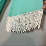Show Me Your Mumu  Mint Green Cardigan Lace Trim Kimono Beach Coverup Size Small Photo 3