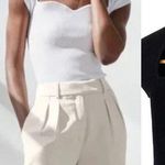 Aritzia  Babaton Sculpt Sweetheart Ribbed T Shirt Black Sz S Photo 0