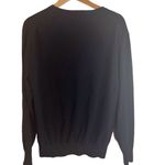 Kallspin Womens‎ Cashmere Wool Blend Vneck Black Sweater Size Large Warm Photo 1