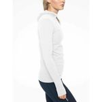 Athleta Flurry Scuba Long Sleeve Hoodie Pullover Running Shirt White Size XS Photo 7