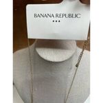 Banana Republic NWT Necklace, Two Tone, Gold & Silver Hammered Pendent w/ Tassel Photo 7