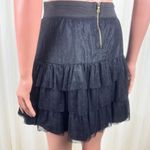 Cynthia Steffe Cynthia  Black Tiered Lace Polka Dot Skirt Size 6 Photo 3