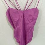 ZARA Womens Pink SATIN-EFFECT STRAPPY BODYSUIT Size Small Photo 4
