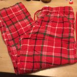 Womens 2Pc plaid pj top & pants set Red Size Small/Medium Photo 2