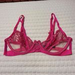 For Love & Lemons Hot Pink Soutache Swirl Embroidered Strappy Bra Sz M Medium Photo 1