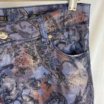 LA Society  Gray Paisley Print Coated Slim Fit Mid Rise Jeans 10 Photo 2