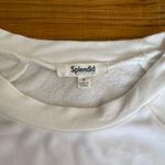 Splendid WomenS White ruffle long sleeve crew neck Woven Shirt - Small Photo 2