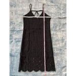 Chaser NWT! Black Floral Lace Scallop Hem Strappy Slip Dress Medium Photo 3
