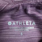 Athleta EUC- Purple Striped Conscious Crop Top size S Photo 3