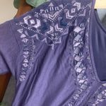 Knox Rose Embroidered Bohemian Long Sleeve Stretchy Ruched Top Size Small Photo 4