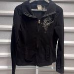Harley Davidson Ribbed Motorcycle Riding Jacket Fleece Coat Women's Size Medium Black Photo 0
