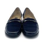 Etienne Aigner Vintage 90s Carmine Navy Blue Leather Microfiber Loafer Size 7.5 Photo 8