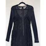Bardot  Womens Dress Black Nicolette Midi Crochet Sheer Long Sleeve Sheath XL Photo 9
