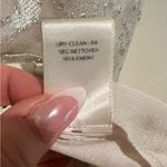 Rebecca Taylor OFF-WHITE CREAM SILVER METALLIC THREAD RACERBACK HALTER TANK TOP Photo 8