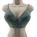 VS PINK Wear Everywhere Wireless Lightly Lined Sage Green Cheetah Lace 34DDD Size undefined Photo 0